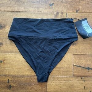 NWT Epoque Evolution Women’s The One High Rise Folder Over Bikini Bottom Black